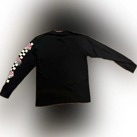 *2/15* Vans Long Sleeve Floral Checkered Print Shirt - Picture 2 of 3
